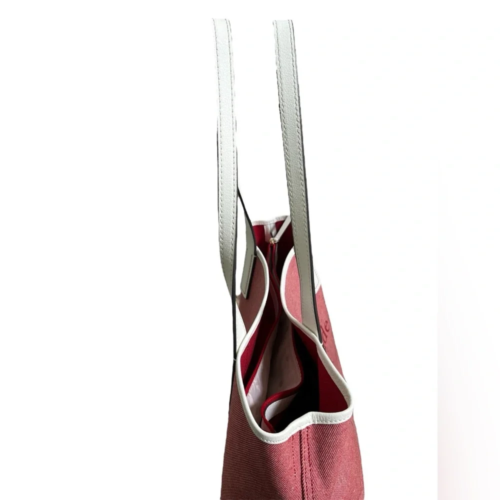 Kate Spade New York Ash Street Logo Tote in Asphalt Red, Triple Compartment - Picture 6 of 14